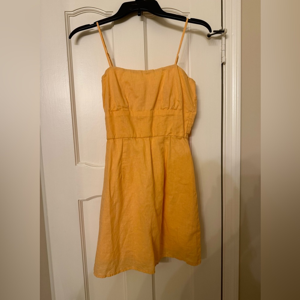 Orange mini dress